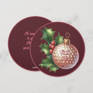 Golf Lady Buddy Christmas Greeting Card