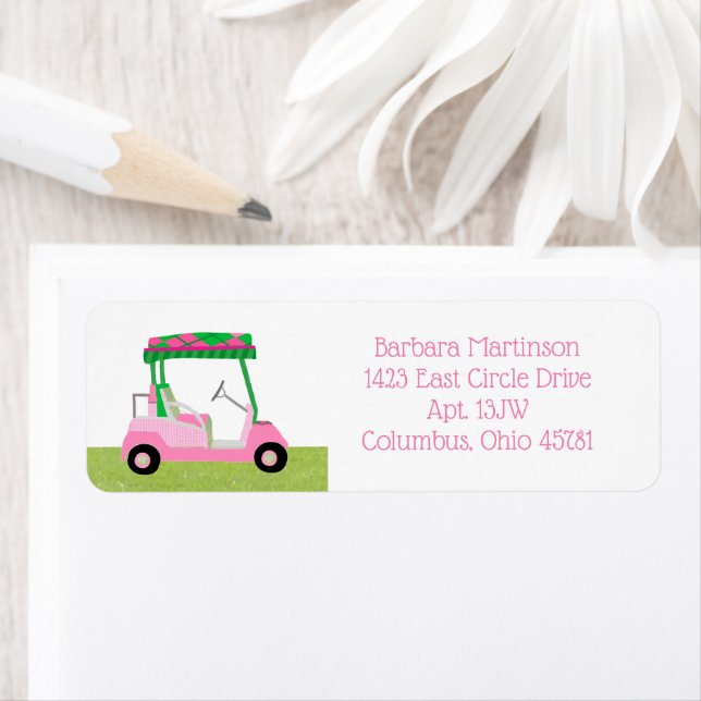 Golf Lady Theme Return Address  (Insitu)