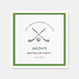 Golf "Last swing Before the ring" Bachelor Party  Napkin