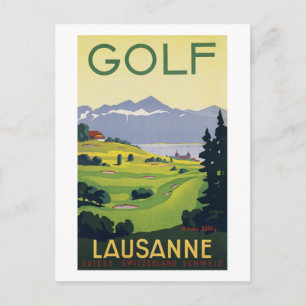 Golf Lausanne Switzerland Postcard
