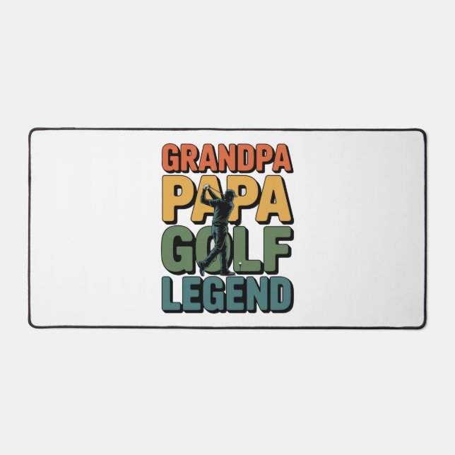 Golf Legend Grandpa Papa Desk Mat (Front)