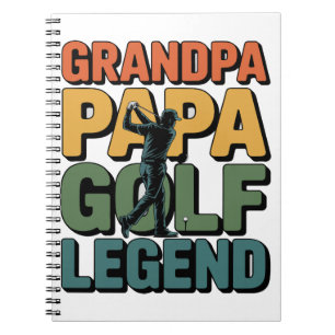 Golf Legend Grandpa Papa Notebook