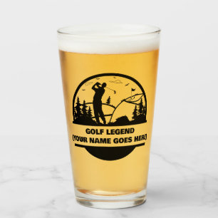 Golf Legend Personalized Beer Glass For Golfers
