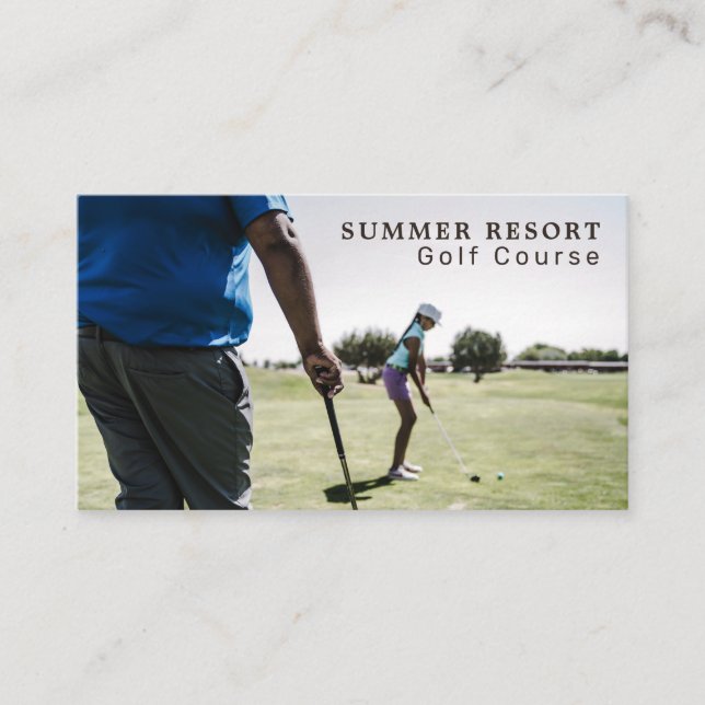 Golf Lesson, Golf Club, Golfer, Instructor Business Card (Front)