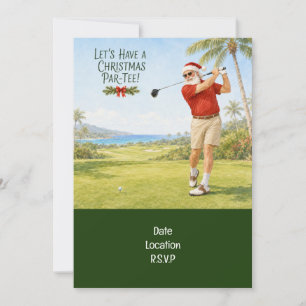 Golf Let’s Par tee Christmas party for Golfer Invitation