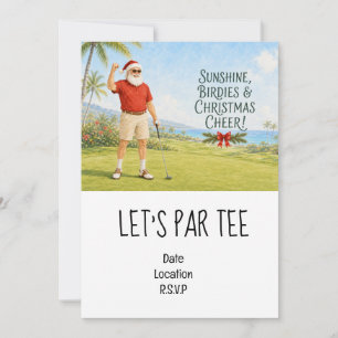 Golf Let’s Par tee Christmas party for Golfer Invitation