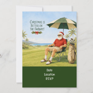 Golf Let’s Par tee Christmas party for Golfer Invitation