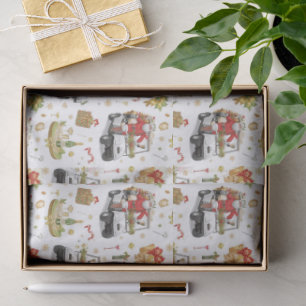 Golf “Let’s Par-Tee” Christmas Party Pattern Tissue Paper