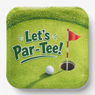 Golf Let’s Par-Tee Putting Green Party Paper Plate