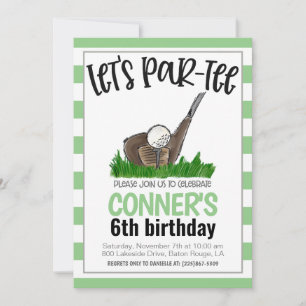 Golf Let's Par-tee Anniversaire Invitation