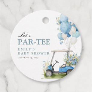 Golf Let's Par-tee Boy Baby Shower Favour Tags