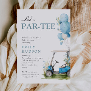 Golf Let's Par-tee Boy Baby Shower Invitation