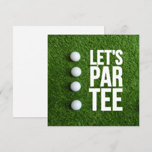 Golf Let's Par Tee Holiday Card
