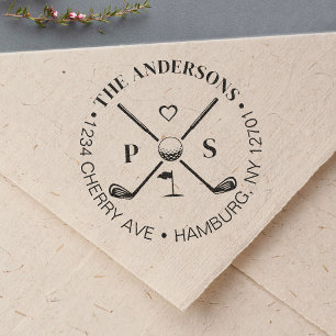 Golf Let's Par-Tee Name Return Address Self-inking Stamp