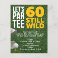 Golf Let's Par tee party 60th Birthday Golfer