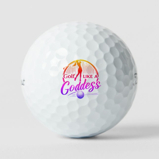 Golf Like a Goddess – Stylish Design Golf Balls (Front)