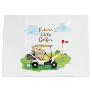 Golf Little Golfer Baby Boy drive golf cart  Large Gift Bag