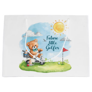 Golf Little Golfer Baby Boy drives golf cart Large Gift Bag