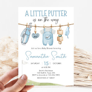 Golf Little Putter Baby Shower Invitation