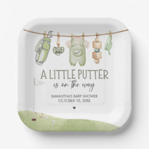 Golf Little Putter Baby Shower Paper Plate