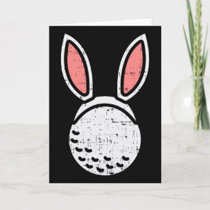 Golf Ll Bunny Ears Funny Golfing Easter Golfer Gif Card