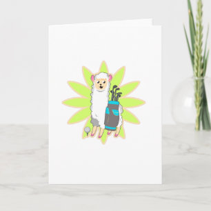 Golf Llama Card