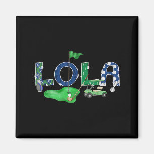 Golf lola hole in one golf 1st birthday boy party magnet