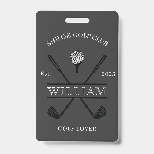 Golf Lover Cross Club Badge (Front)