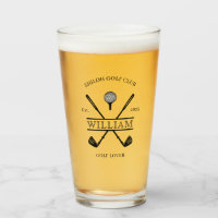 Golf Lover Cross Club Name Beer