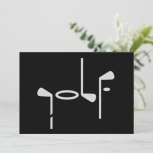 Golf Lover Golfer Golfing Club Invitation