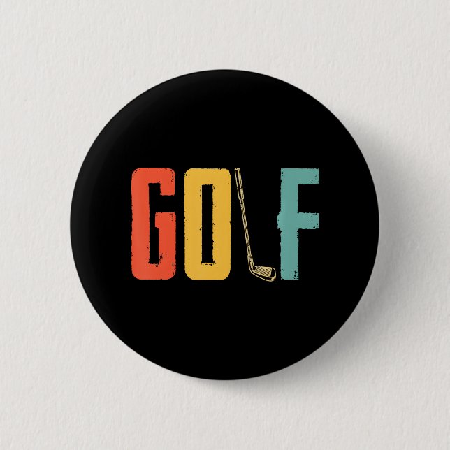 Golf Lover Golfing Golfer Golf Golfing 2 Inch Round Button (Front)