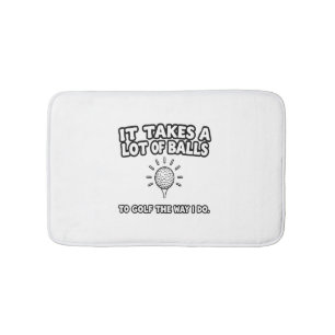 Golf Lover T-Shirt Design Bath Mat