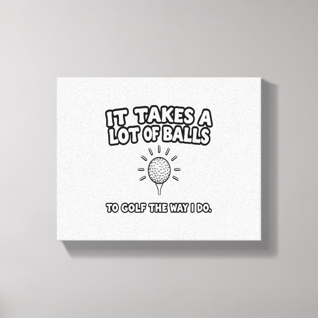 Golf Lover T-Shirt Design Canvas Print (Front)