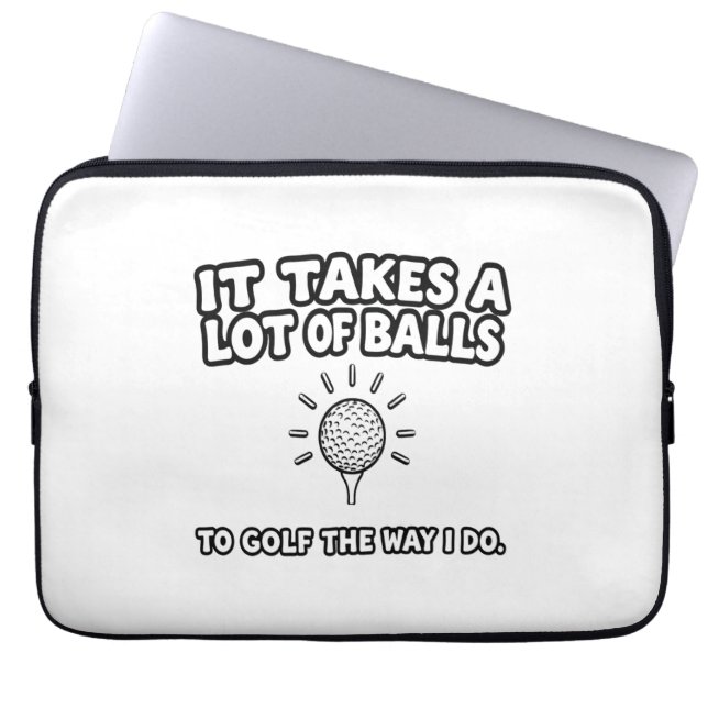 Golf Lover T-Shirt Design Laptop Sleeve (Front)