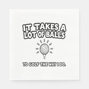 Golf Lover T-Shirt Design Napkin