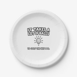 Golf Lover T-Shirt Design Paper Plate