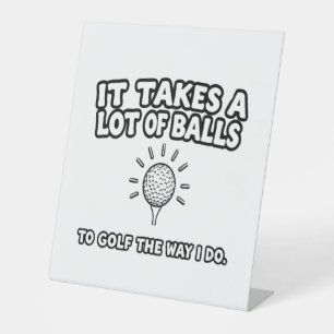 Golf Lover T-Shirt Design Pedestal Sign
