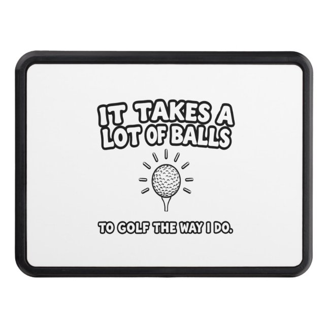 Golf Lover T-Shirt Design Trailer Hitch Cover (Front)