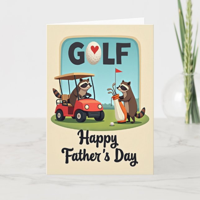 Golf Loving Fathers Day Card (Front)