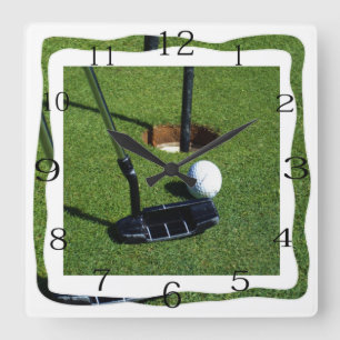 Golf Make That Par , Square Wall Clock