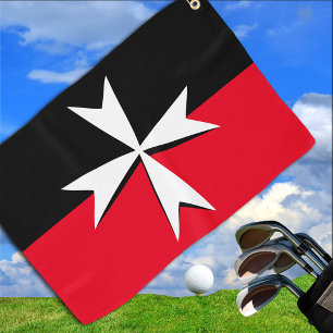 Golf Malta Flag & Maltese Cross sports / St. Johns Golf Towel