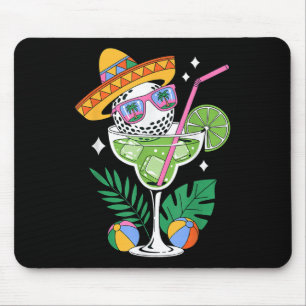 Golf Margarita Sombrero Tropical Funny Cinco De Ma Mouse Pad