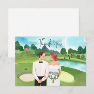 Golf Mariage Carte de remerciements pour Golfer