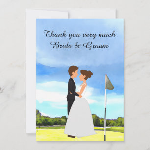Golf Mariage Carte de remerciements pour Golfer aq