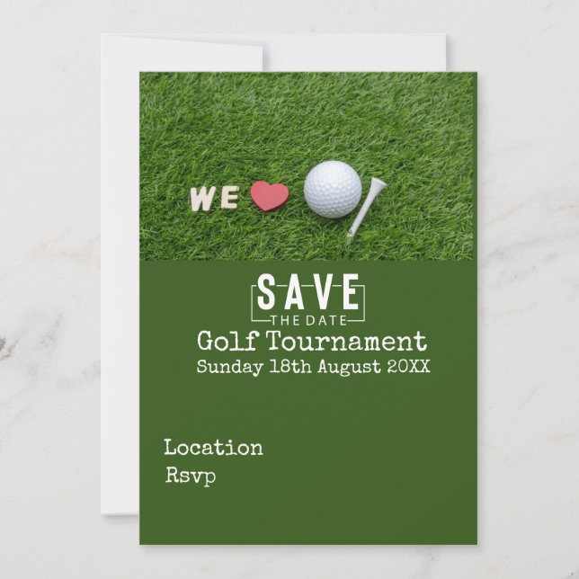 Golf Mariage Enregistrer la date Invitation Carte  (Devant)