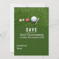 Golf Mariage Enregistrer la date Invitation Carte 