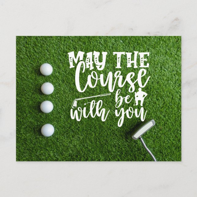 Golf May  the Course be with you  Postcard (Front)