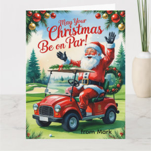Golf “May Your Christmas Be On Par!” for Golfer Card