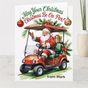 Golf “May Your Christmas Be On Par!” for Golfer Card