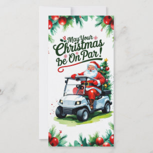 Golf “May Your Christmas Be On Par!” for Golfer  Holiday Card